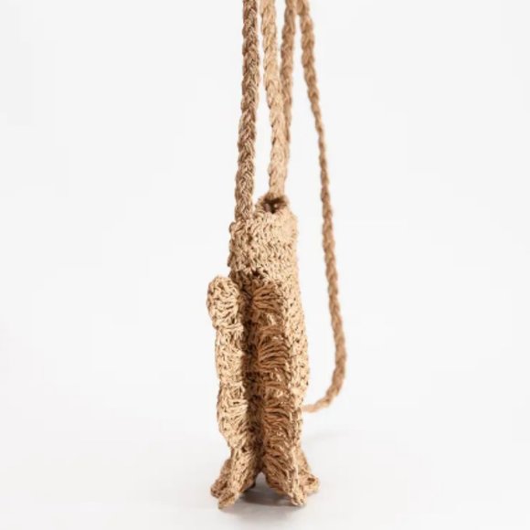 Caribbean Passport Mini Rattan NEW Long Strap Purse - Picture 5 of 7